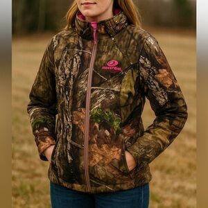 Mossy Oak Camouflage Insulated Hunting Jacket Women Small